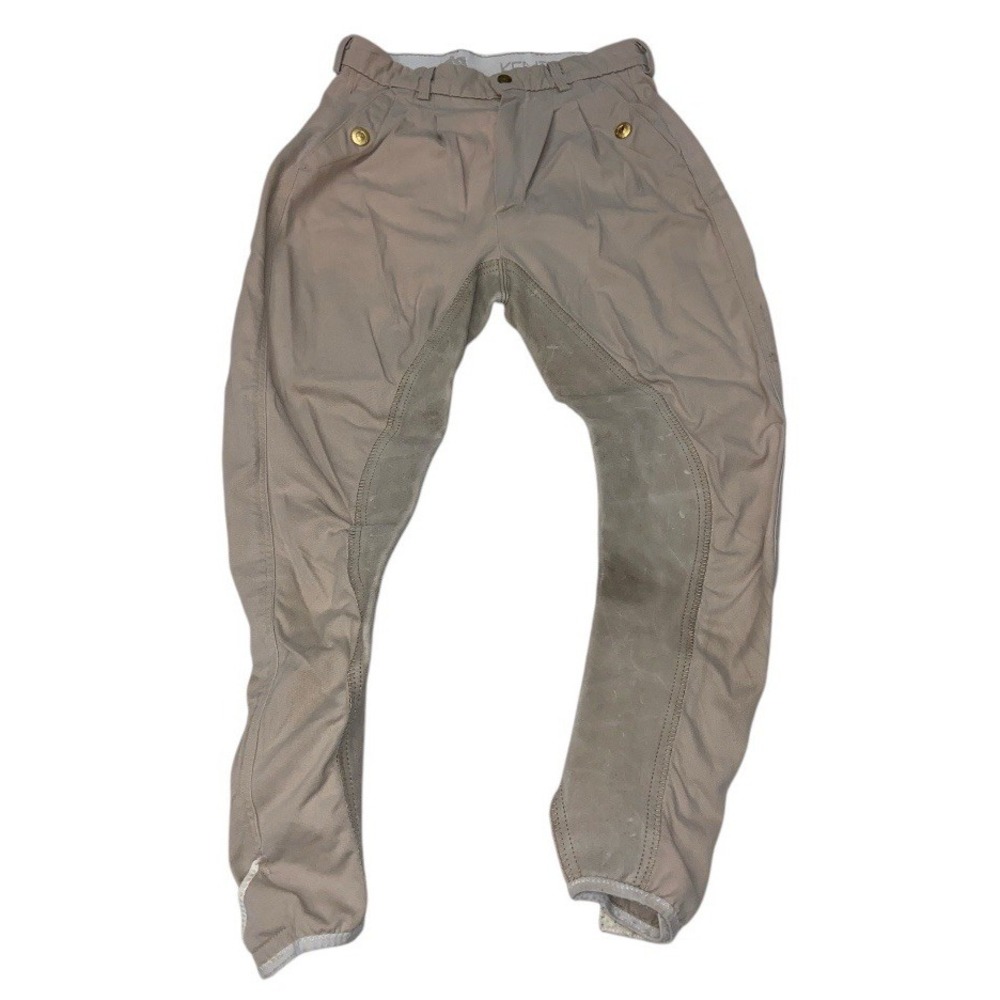 Kentucky‎ Full Seat Dressage Breeches Size 28  Pleated Beige Equestrian Riding